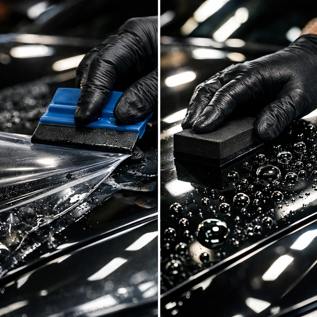 ppf-vs-ceramic-coating تفاوت کاور PPF و پوشش نانو سرامیک